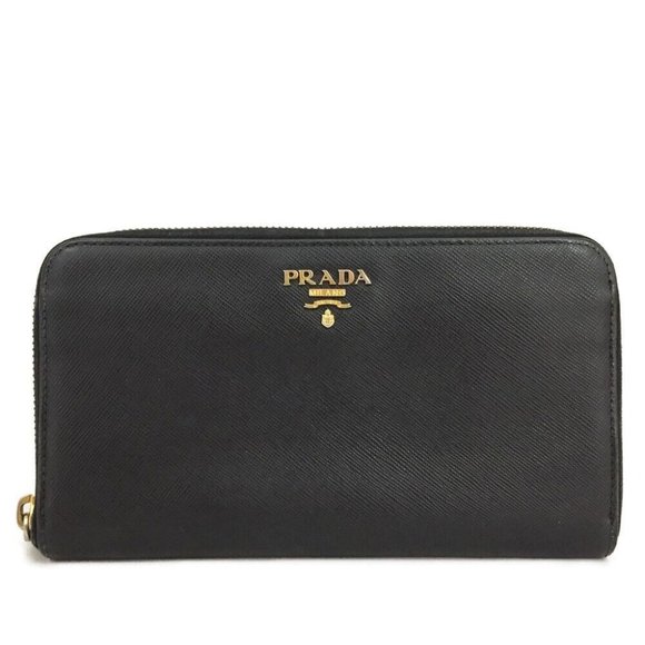 Prada Handbags - 771121C V Prada Wallet Long Logo Saffiano Leather Zip Around